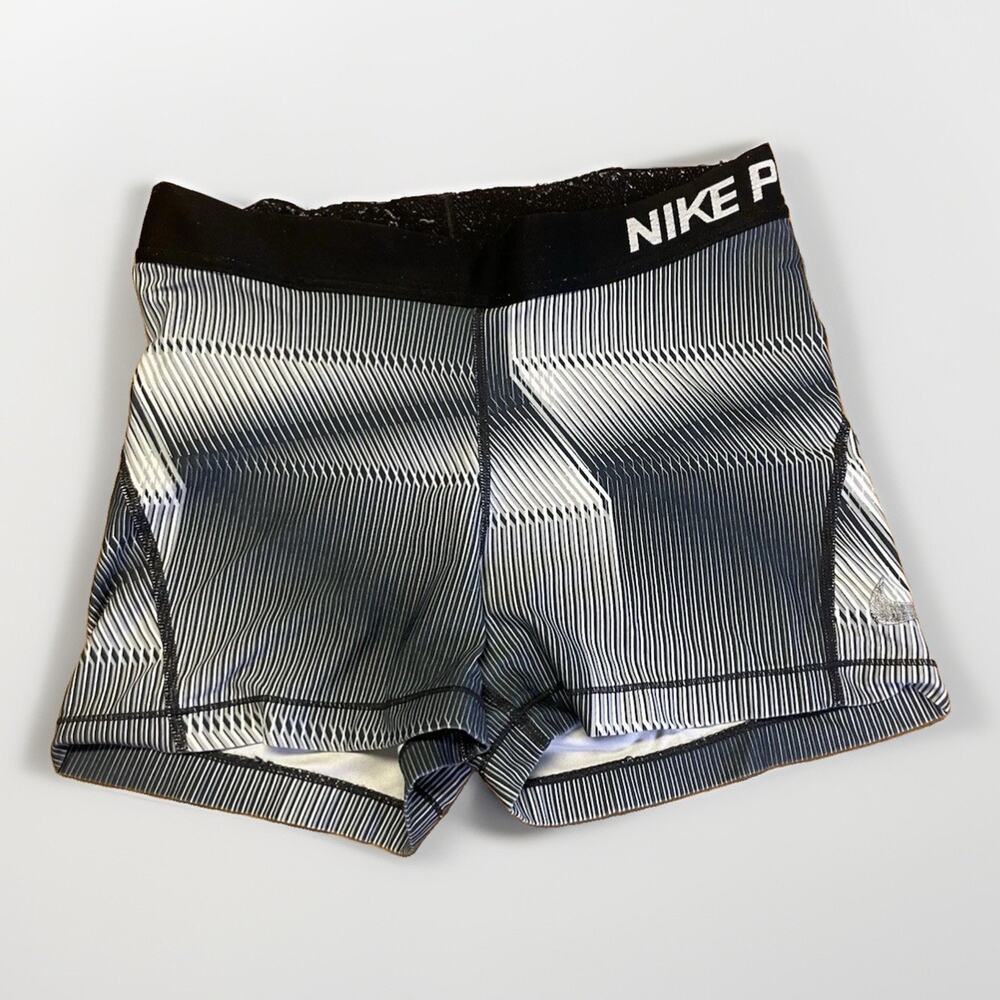 Nike Dri fit Nike Pro Compression Shorts Womams M Medium Gray White